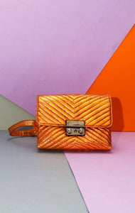 PARFOIS BELT BAG - Orange metallic - 19 x 14 cm