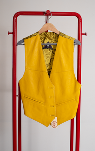 SWISS DESIGN GILET - Yellow leather - Medium