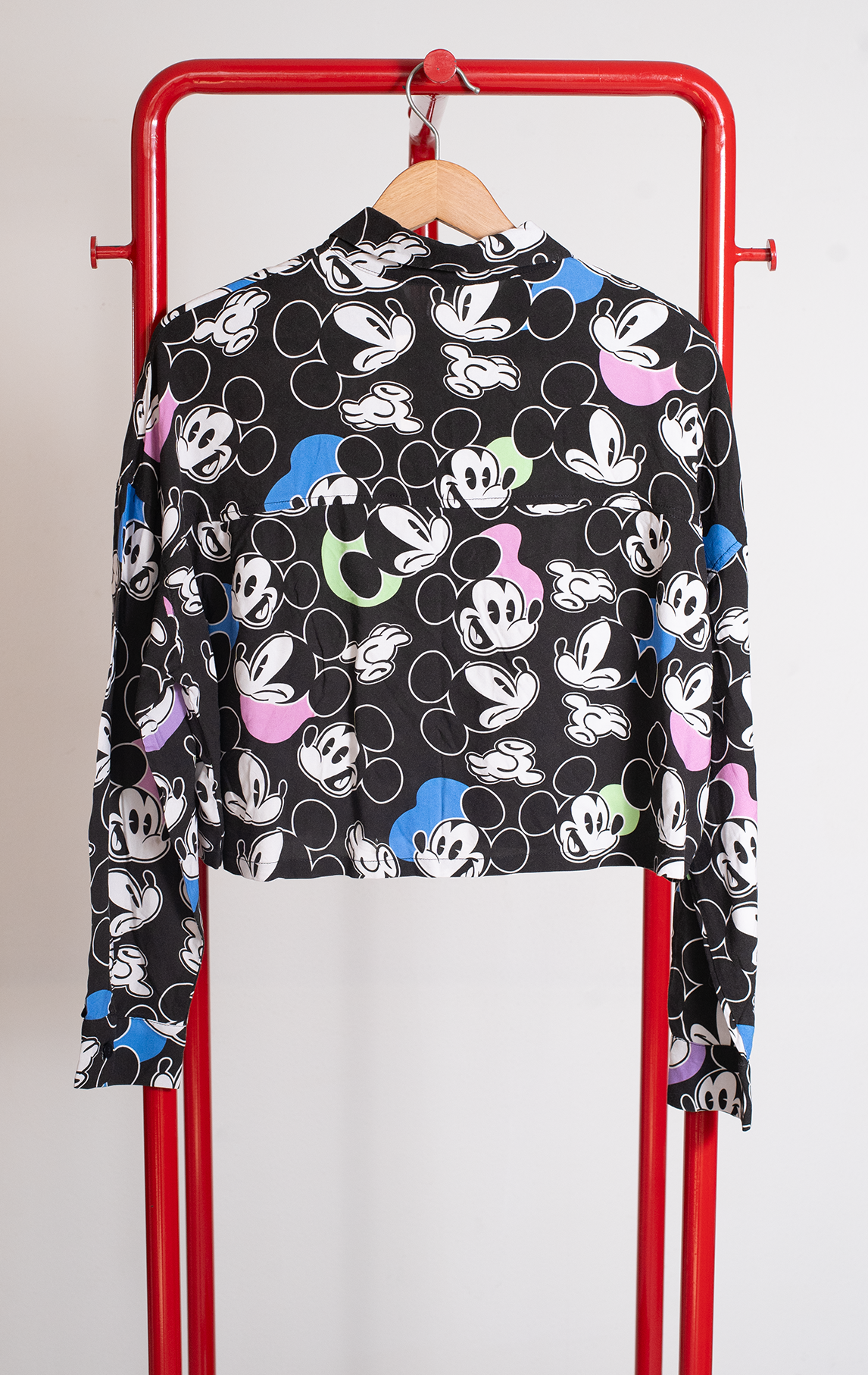 BERSHKA SHIRT - Black with mini mouse print - Medium