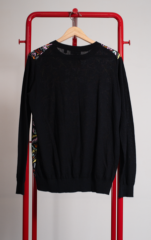 TED BAKER  SWEATER - Black with florals - Medium