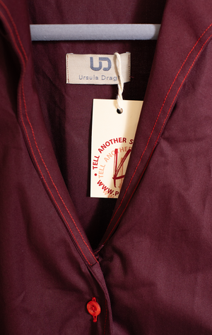 URSULA DRAGHI DRESS - Burgundy & blue details - Medium