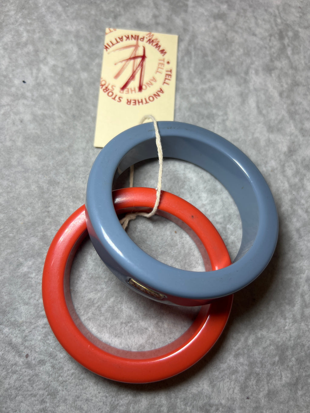 MNG BANGLES - Coral & blue ( 2 items )