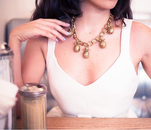 TOPSHOP NECKLACE - Gold pineapples