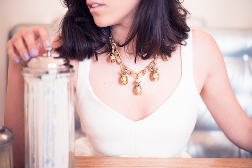 TOPSHOP NECKLACE - Gold pineapples