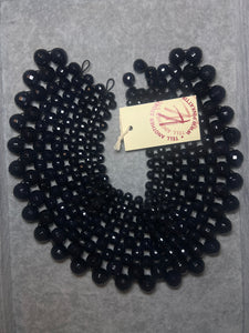 H&M NECKLACE - Black beads