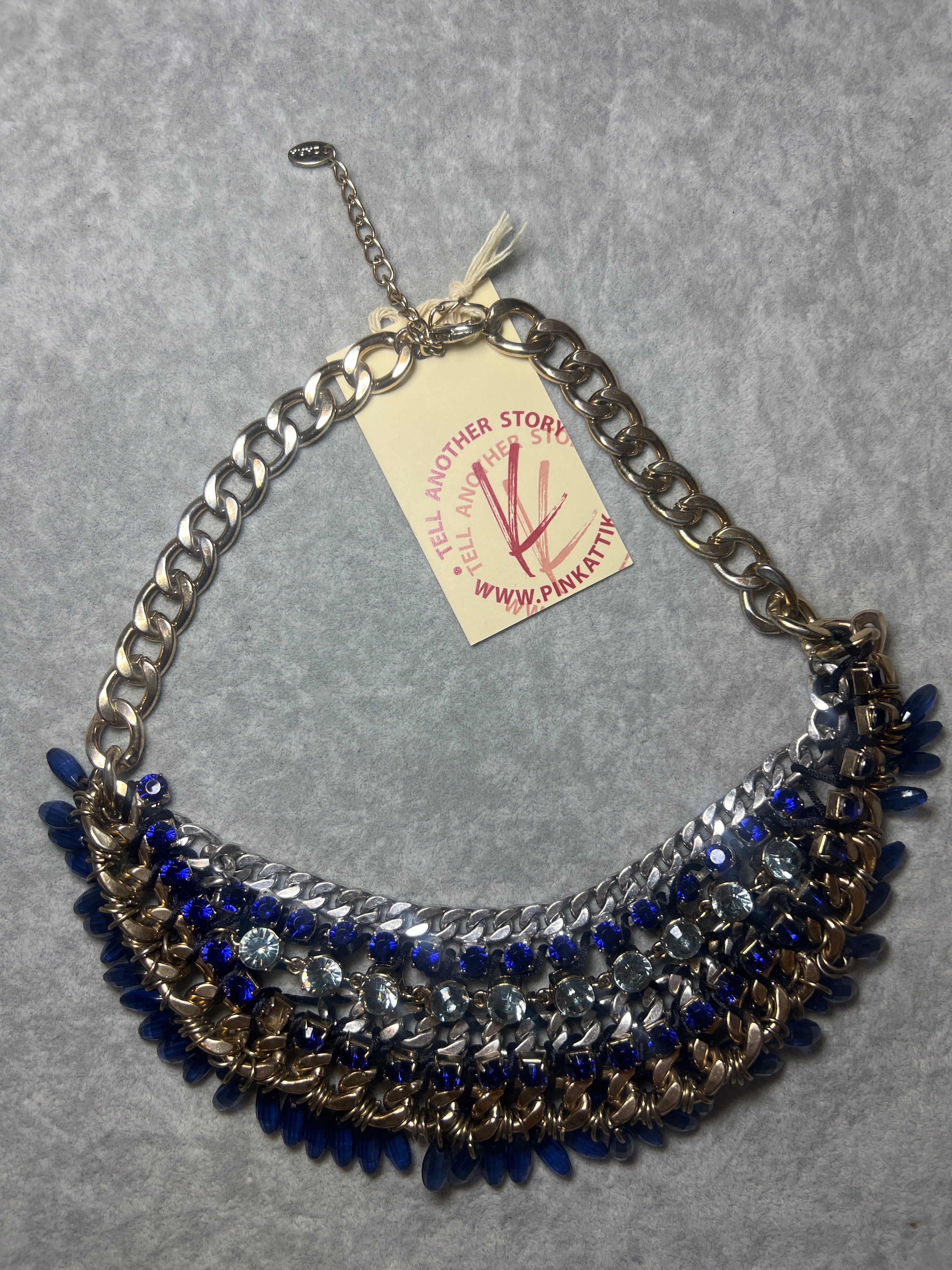 ZARA NECKLACE - Chains & navy beads