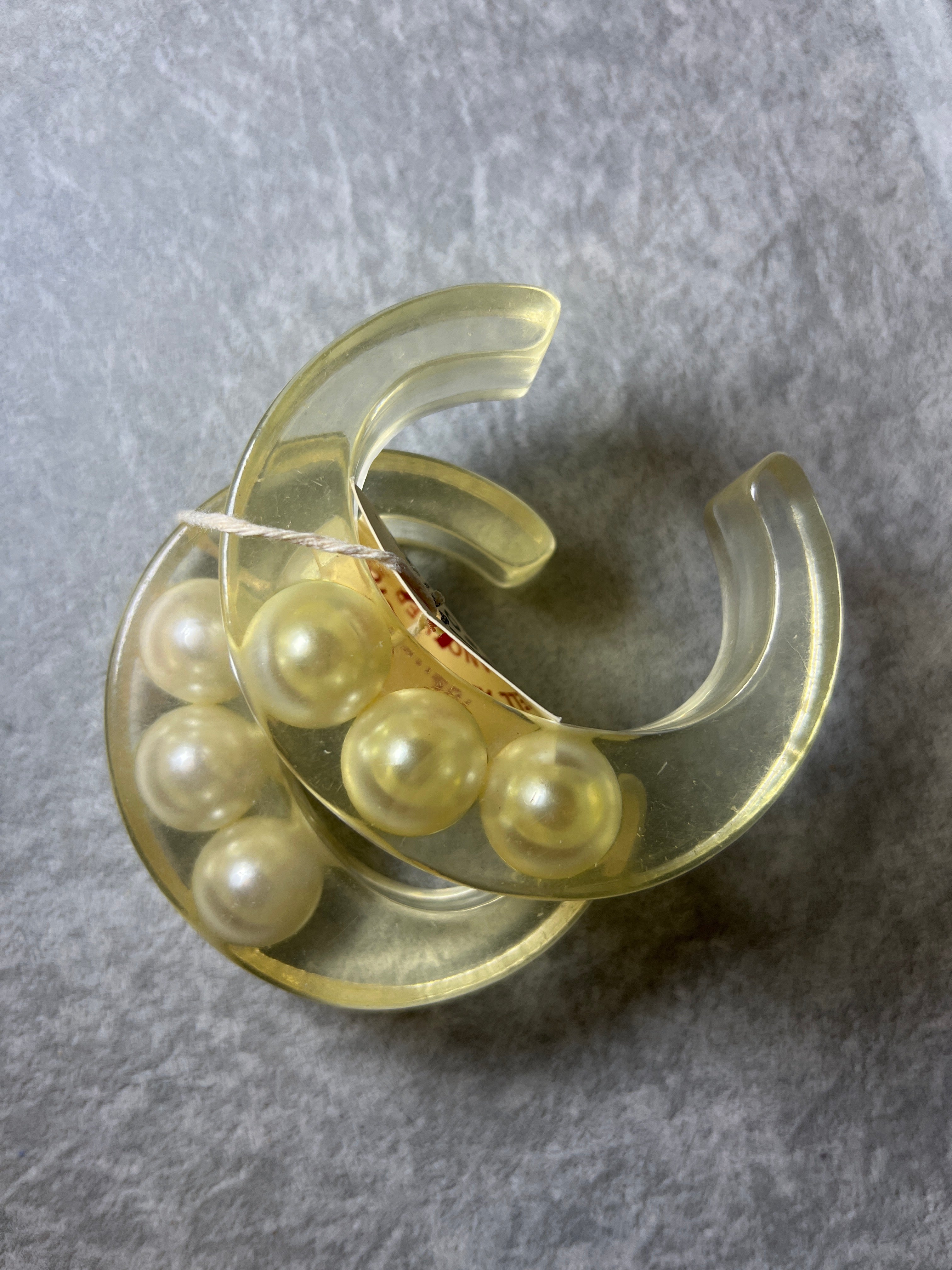 H&M BANGLES - Transparent with pearls ( 2 items )