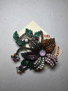 ZARA BROOCH - Flower with colored starss