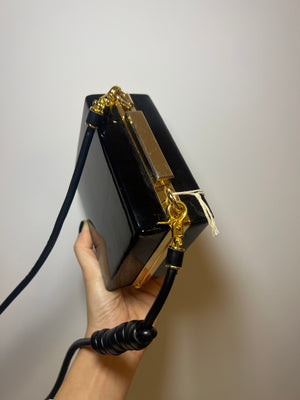 ZARA CLUTCH - Pattent leather black