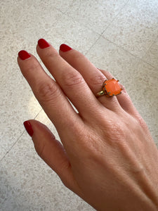 I AM RING - Coral stone