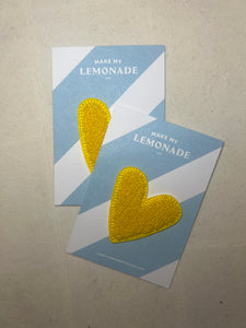 MAKE MY LEMONADE - Yellow heart badges ( 2 items )