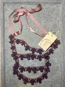 H&M NECKLACE - Lilac plastic beads