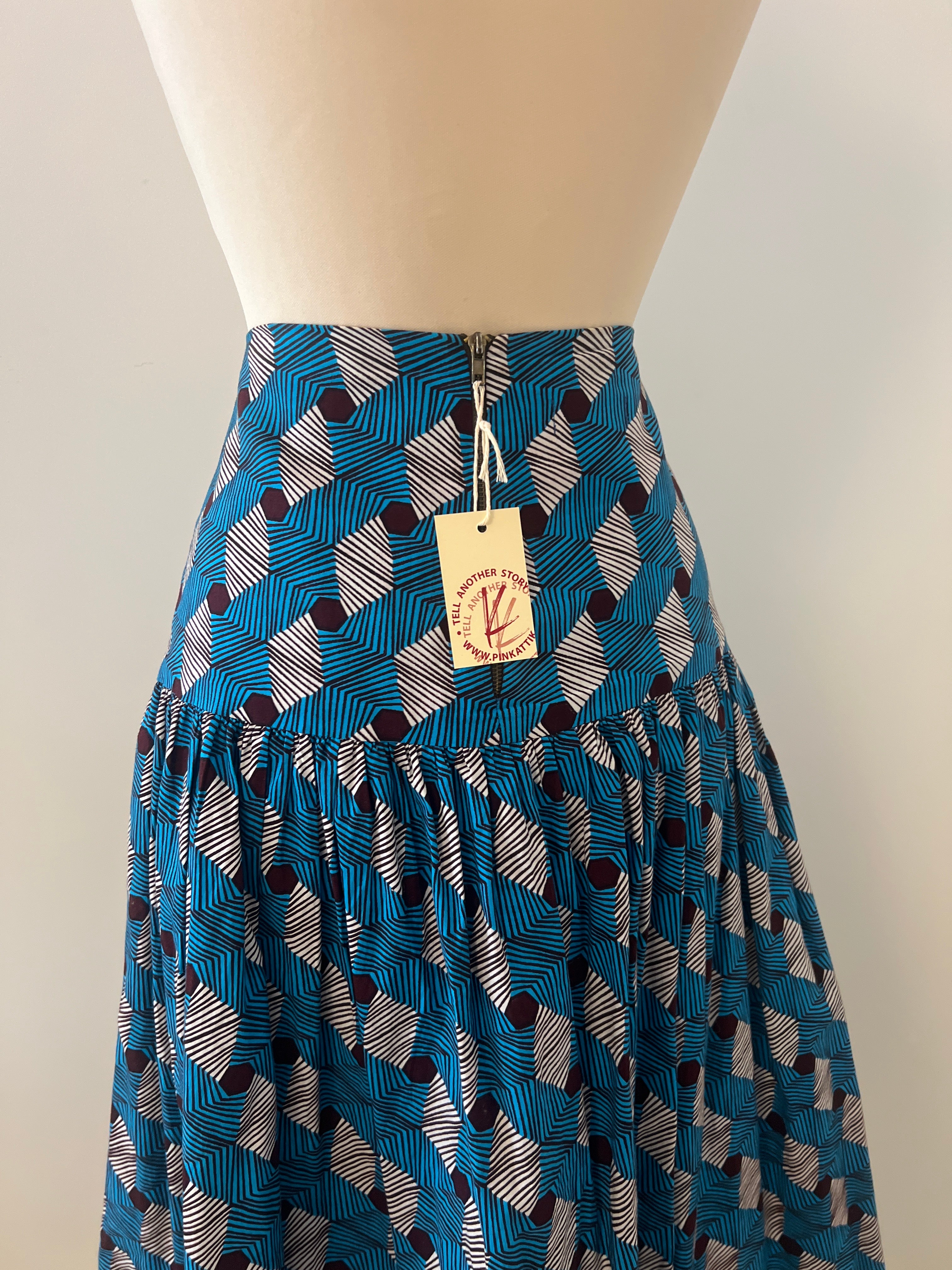 DOUNOUNOU SKIRT - Blue & White - Small