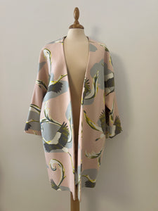 H&M COAT - Light pink with birds - Medium