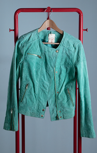 ONLY JACKET - Green suede - XSmall