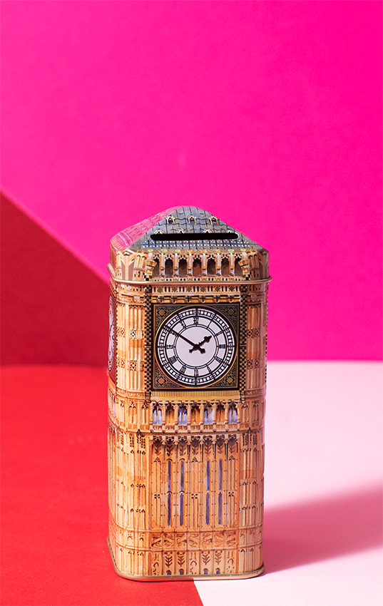 HOME DECO PIGY BANK - Tank London clock - 14 x 5 cm