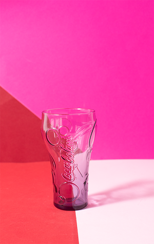 HOME DECO CUP - Lilac glass coca-cola - 14,5 x 8 cm