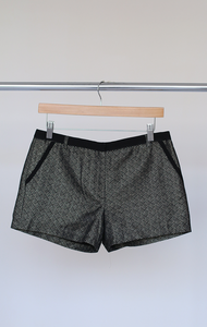 SWILDENS SHORTS - Black and golden patterned shorts - XSmall