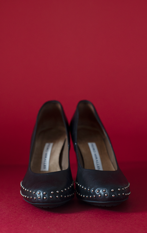 PEDRO MIRALLES PUMPS - Black matt leather with studs - 35