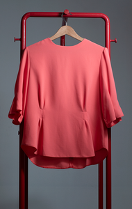 TOPSHOP TOP - Coral with open back and zipper on back side - Medium