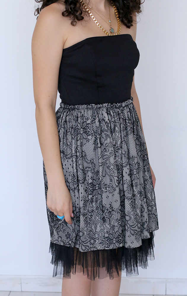 NECESSARY OBJECTS DRESS - black and grey - Small