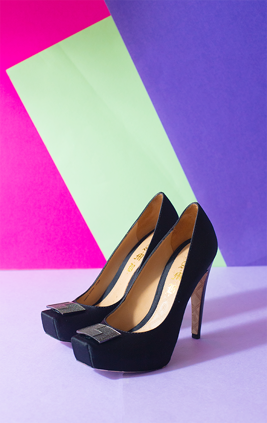 LAMB PUMPS - Black satin - 37.5