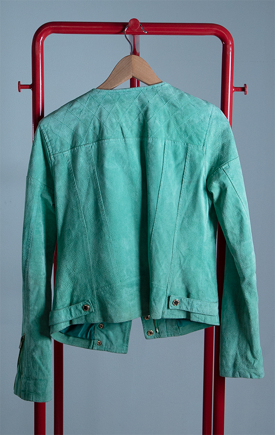 ONLY JACKET - Green suede - XSmall