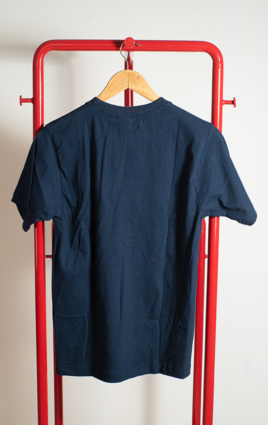 HIS T-SHIRT - Navy with embroidery badges - Small