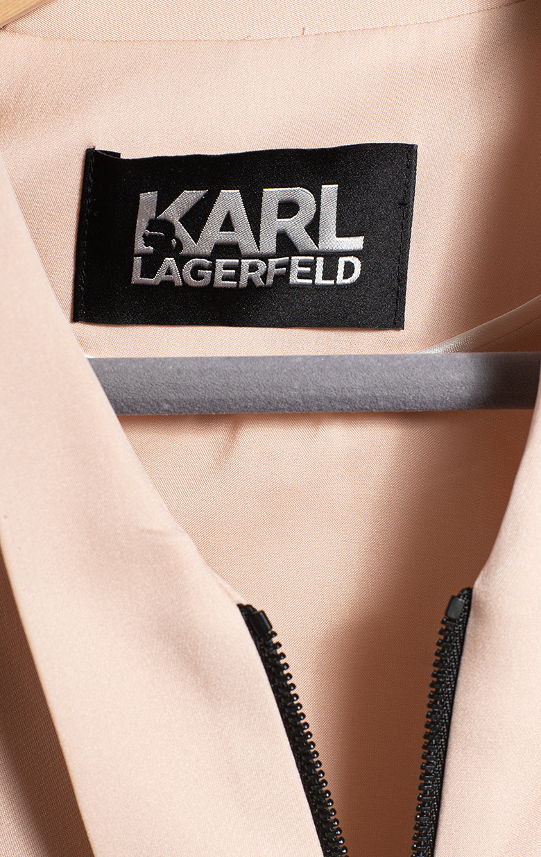 KARL LAGERFELD JACKET - Light pink satin - XSmall