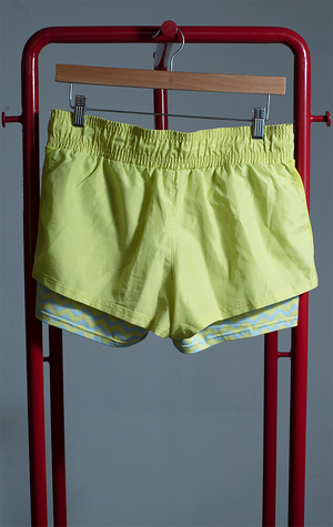 FOREVER21 SHORTS - Neon yellow double layer - Large
