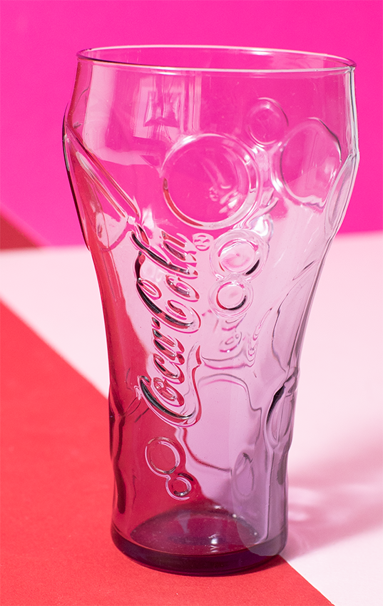 HOME DECO CUP - Lilac glass coca-cola - 14,5 x 8 cm