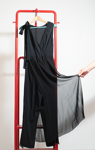 JUCCA JUMPSUIT - Black with skirt thin layer - Small