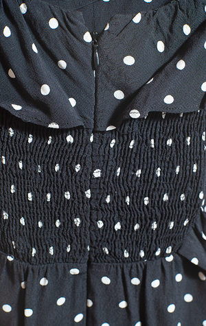 ZARA DRESS - Black with white polka dots - Small