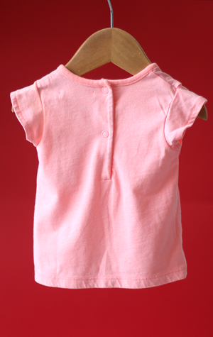 KIDS JUNIOR TSHIRT - Pink neon - 3/6 month