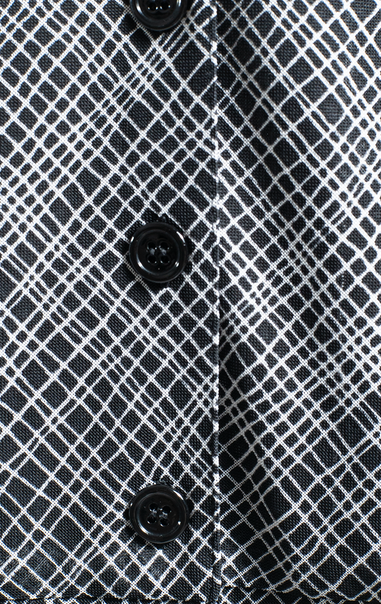 ANNE KLEIN DRESS - Black & white graphic - Medium