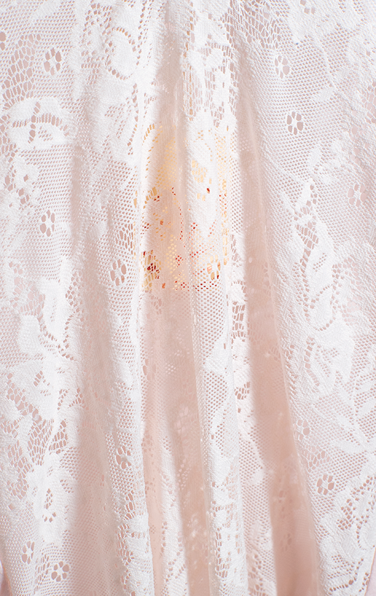 BERSHKA BODY - Light pink  with lace see threw back - Medium