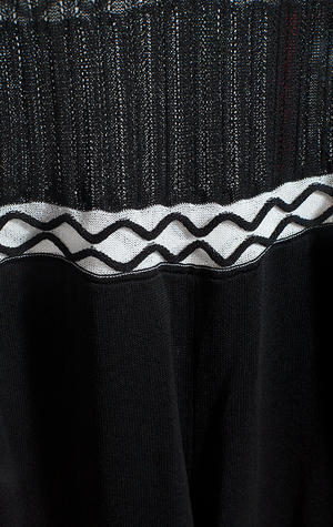 ATOS LOMBARDINI JUMPSUIT - Black & white thin knit - Small