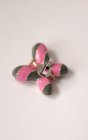 RING - Butterfly Pink & grey